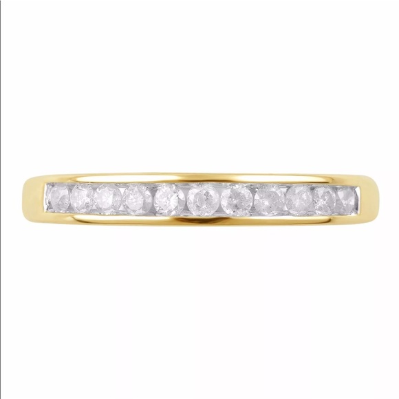 ๐๐ .25CTTW Natural Diamond 10K Gold Band - Picture 4 of 4